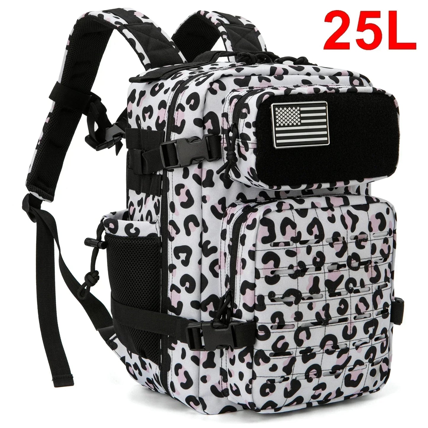 25L & 45L Tactical Backpack for Men & Women – Laser-Cut MOLLE Hiking Daypack, School & Gym Rucksack with Dual Bottle Holders