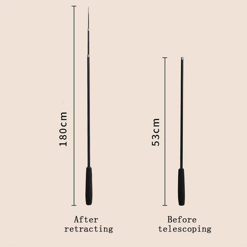 Telescopic Cat Wand Toy 1.8m (5.9 ft) Feather Teaser, Durable Scratch-Resistant Fishing Rod for Cats
