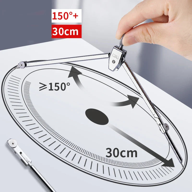 Metal Drawing Compass Set for Students — Exam-Grade Precision, Replacement Leads, 2/4/5-Piece Sets