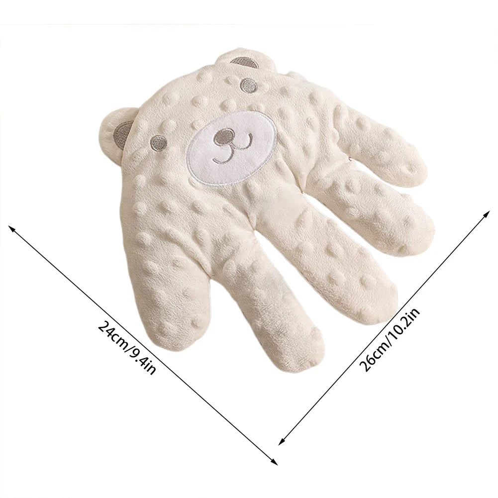 Baby Soothing Palm Sleep Pillow with Remote – Infant Calming Anti-Startle Hand Plush, 26 x 24 cm (10.2 x 9.4 in)