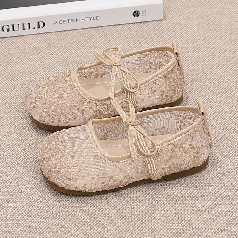 Girls Breathable Soft Sole Sandals Non-Slip Comfortable Casual Princess Flats