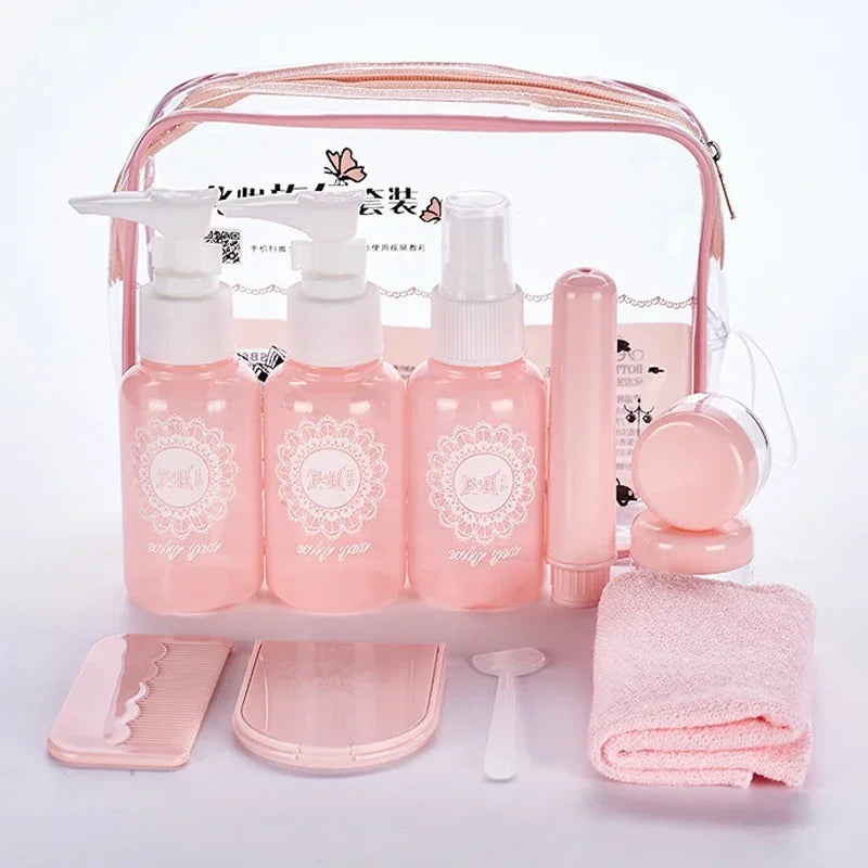 10-Pack Travel Mini Cosmetic Face Cream Bottles 80ml (2.7 fl oz) Clear Plastic Empty Makeup Containers