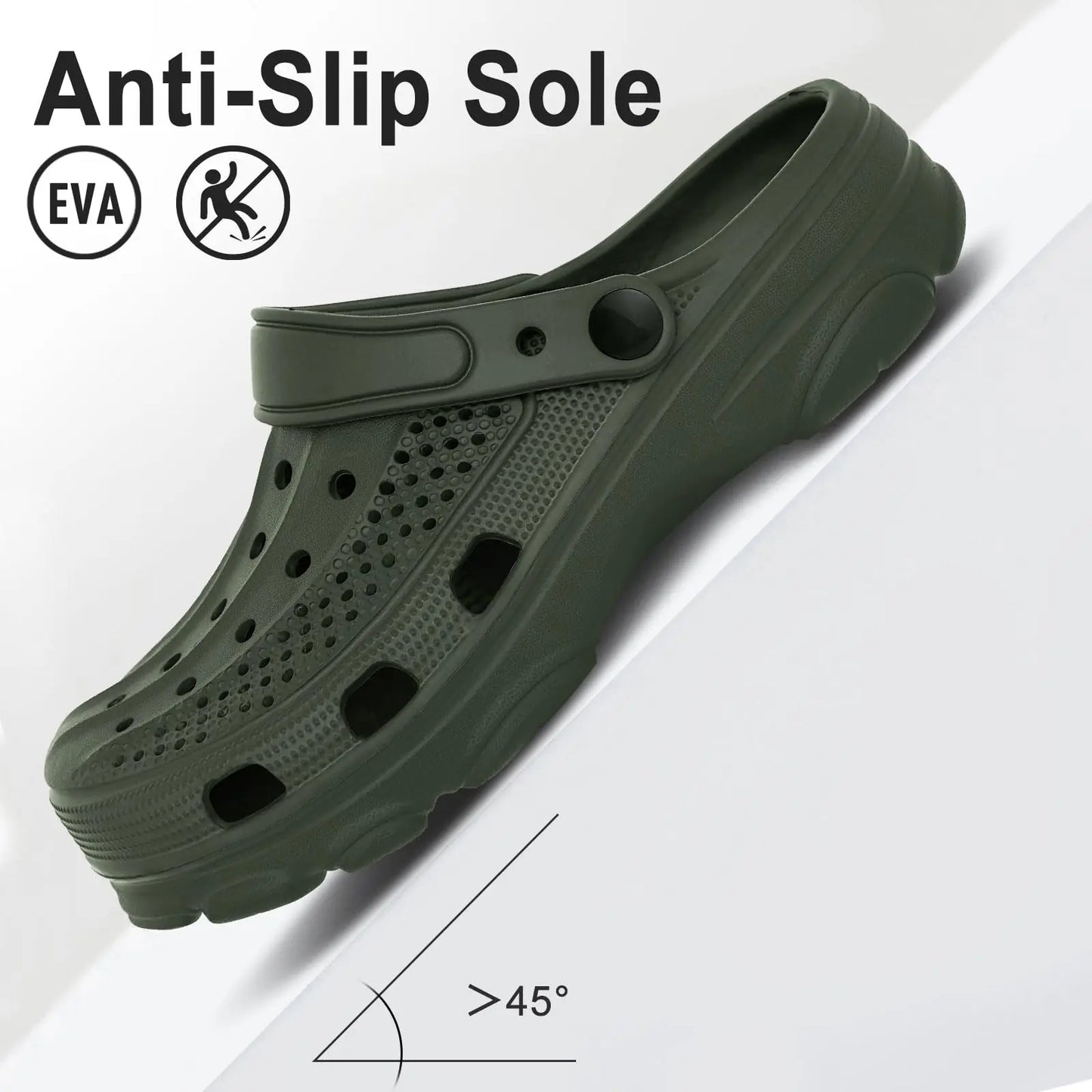 Men's Breathable EVA Clogs — Non-Slip Garden & Beach Sandals for Casual, Fishing & Outdoor Use