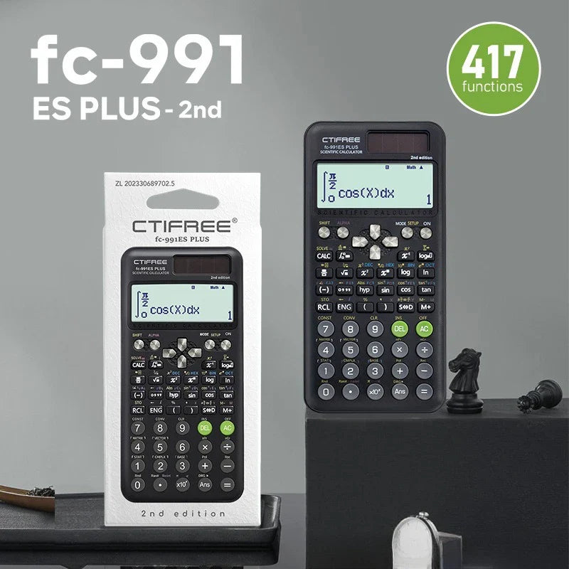 Scientific Calculator — Matrix & Equation Solver, Complex Number Function Calculator, 12-Digit Dual-Power for Office & Finance