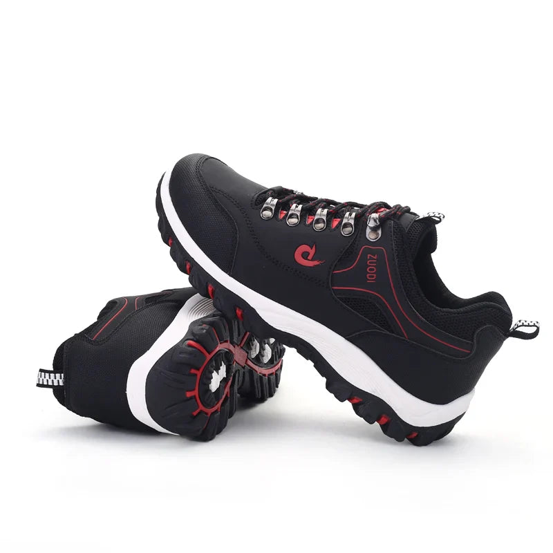 Men's Casual Leather Sneakers – Lightweight Walking & Tennis Shoes with EVA Sole