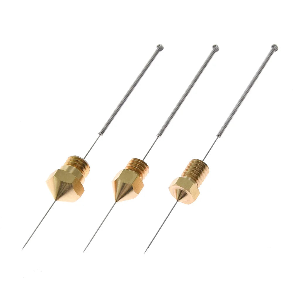 10-Pack Stainless Steel 3D Printer Nozzle Cleaning Needles — 0.2–0.8mm (0.008–0.032 in)