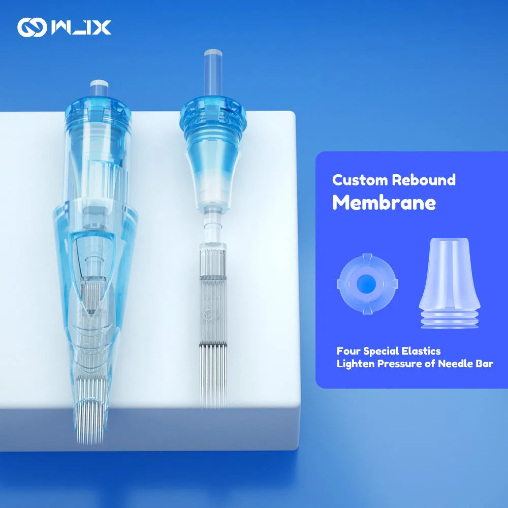 WJX Professional Tattoo Cartridges Needles - 0.35MM/0.30MM Round Shader | Box of 20